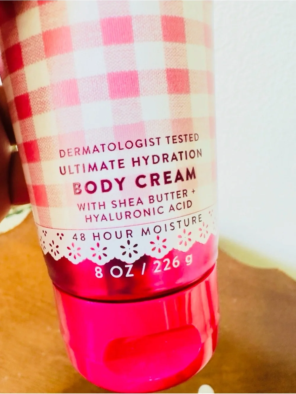 Bath & Body Works Gingham Gorgeous Pink & White Body Cream